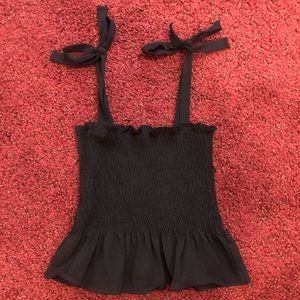 black h&m tie strap tank